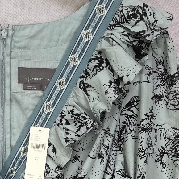 ANTHROPOLOGIE Ruffled Wrap Mini Dress XL - Picture 14 of 14
